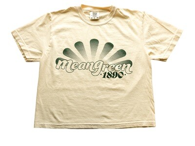Mean Green 1890 Cropped Tee - Ivory