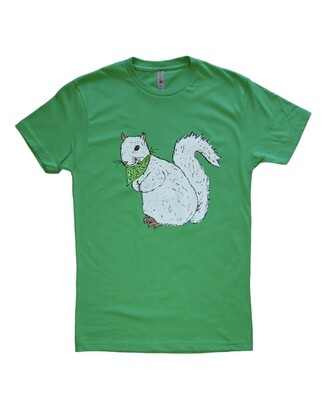 White Squirrel Tee Kelly Green