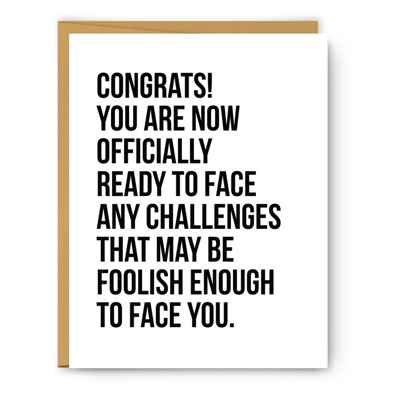 Congrats Foolish Challenges Card