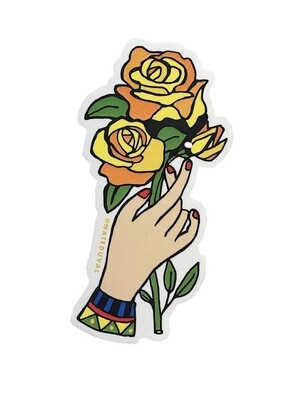 Yellow Rose Hand Sticker