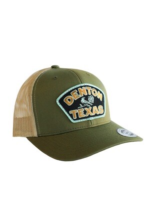 Denton Rose Trucker Hat (Moss/Khaki)