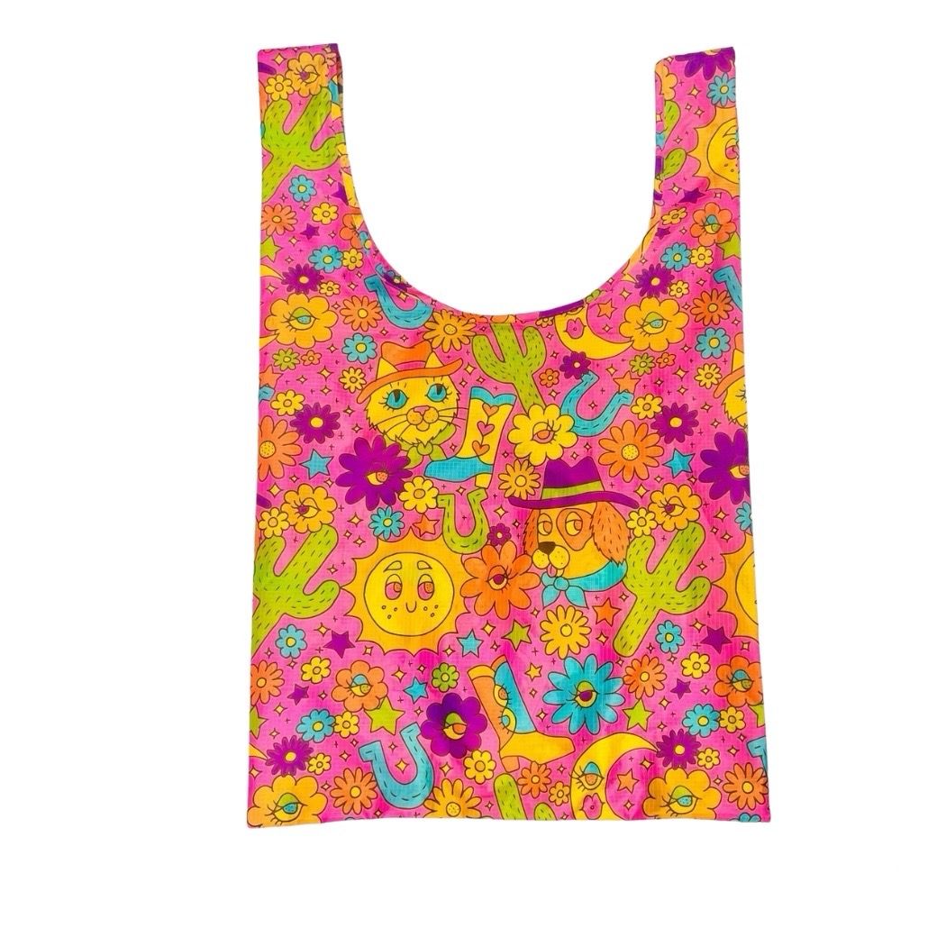 Wild West Paws Nylon Foldable Tote Bag