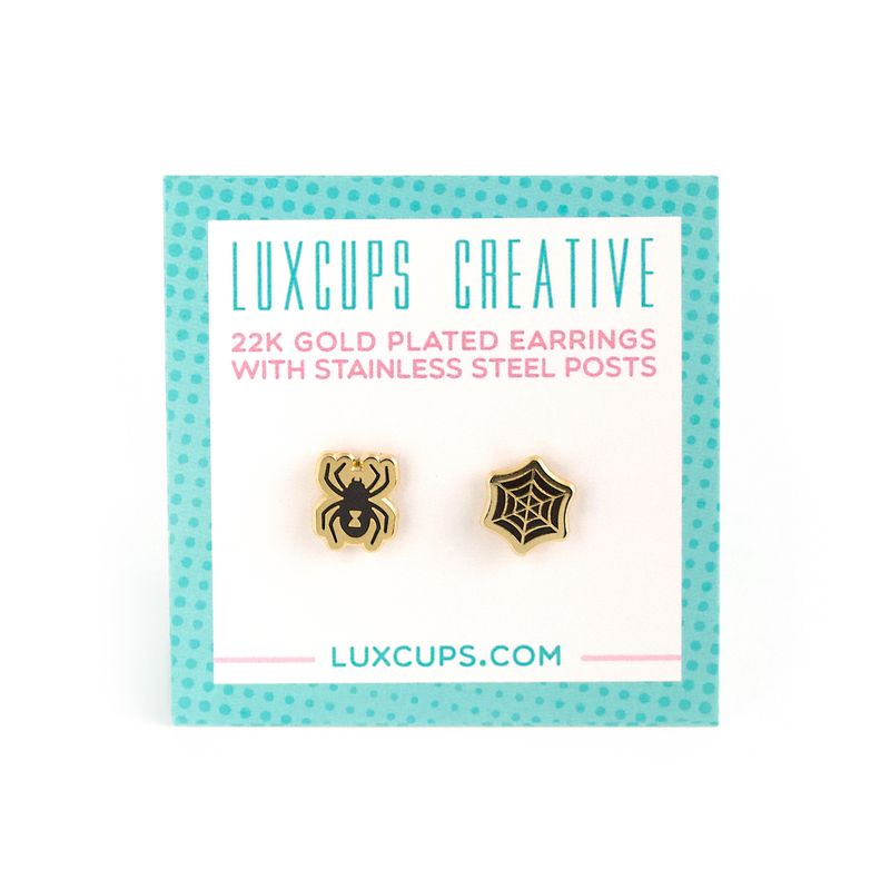 Spider &amp; Web Earrings
