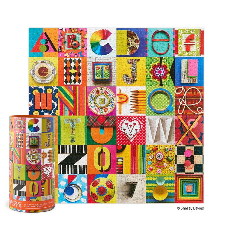 Typeface Collage 1000 Piece Puzzle