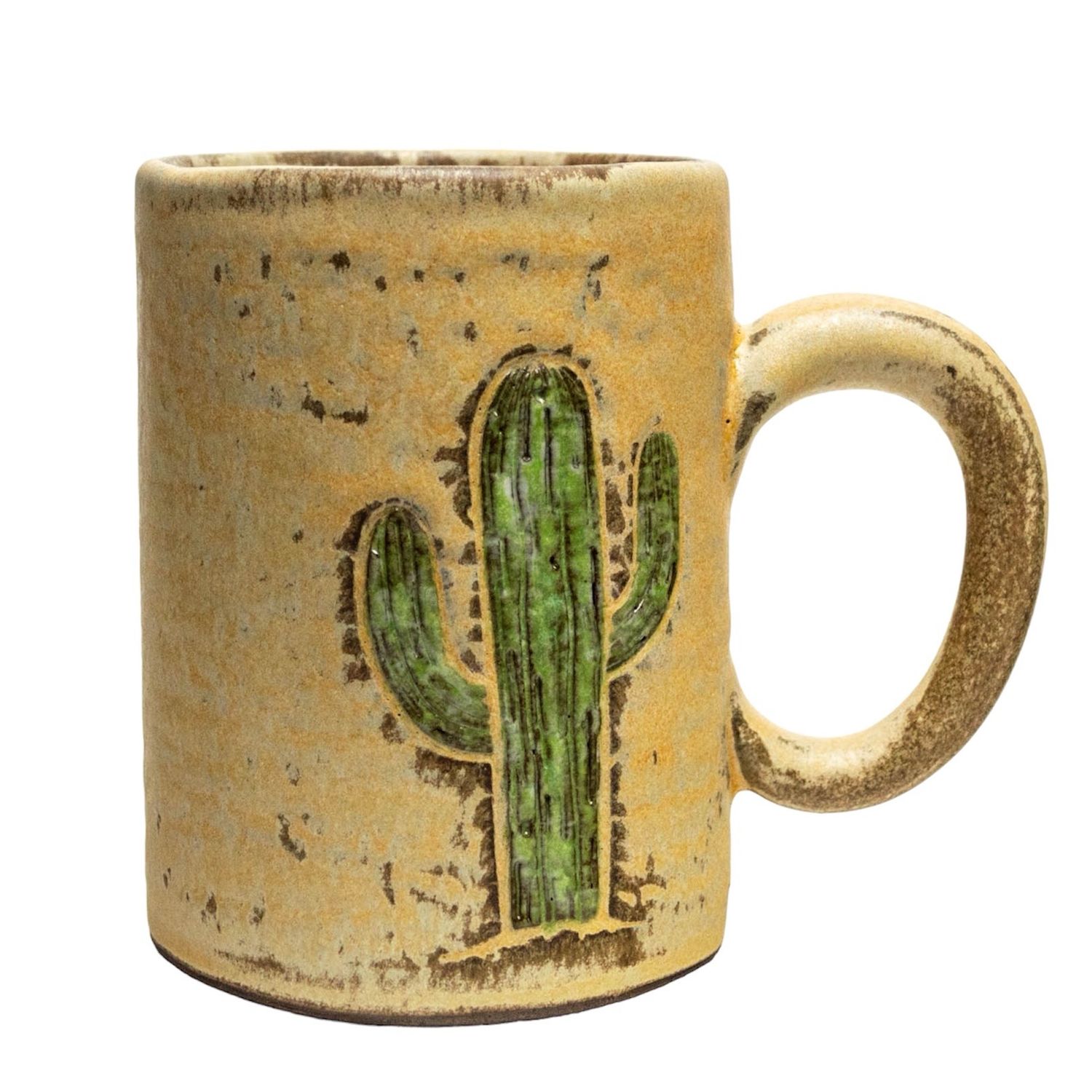 Saguaro Cactus Handmade Ceramic Chocolate Clay 16 oz Mug