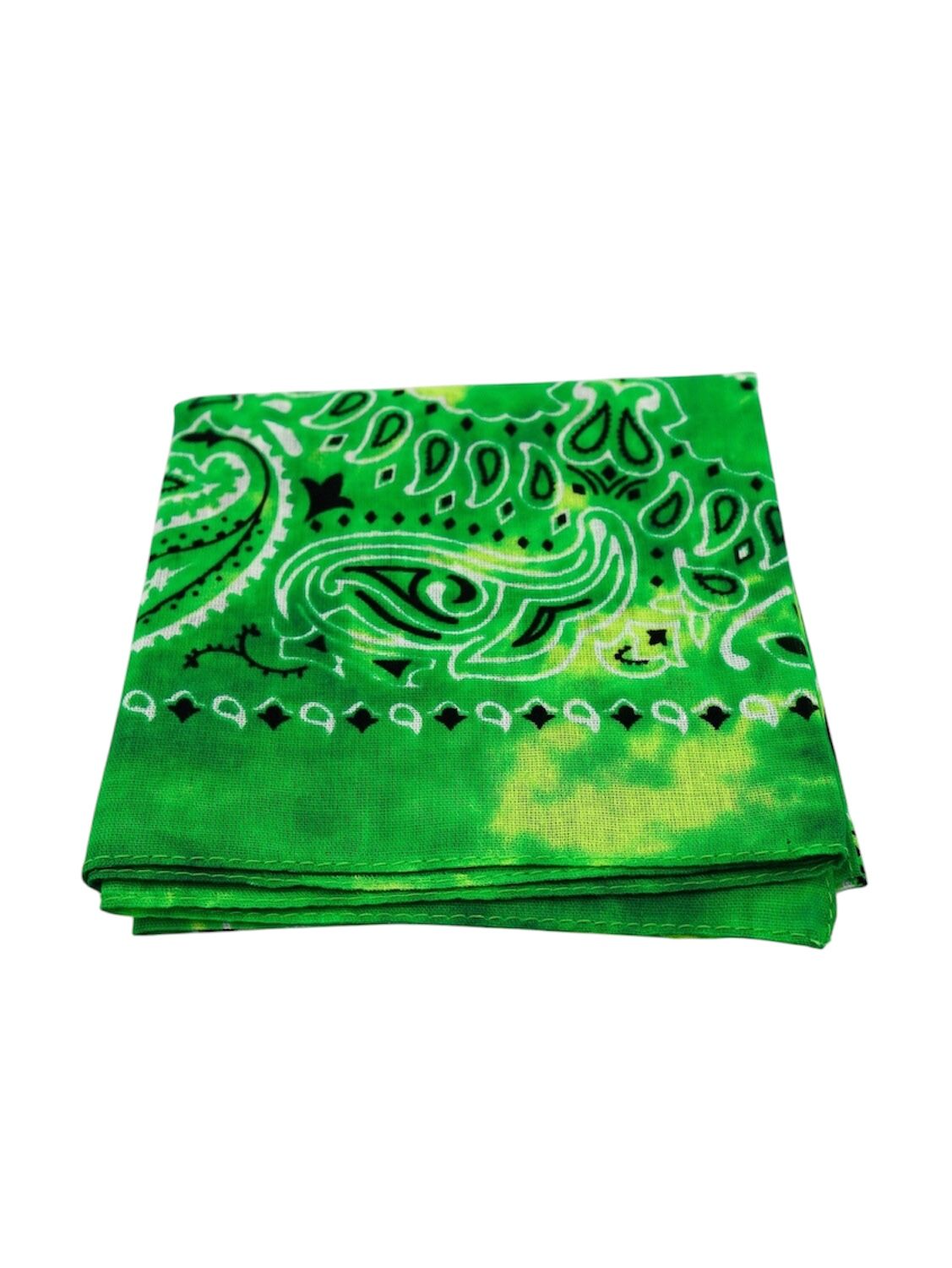 Paisley Green Tie Dye Bandana