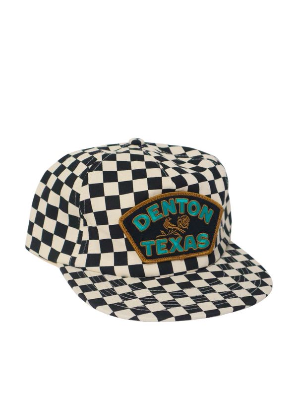 Denton Rose Checkerboard Hat 25 (Black)