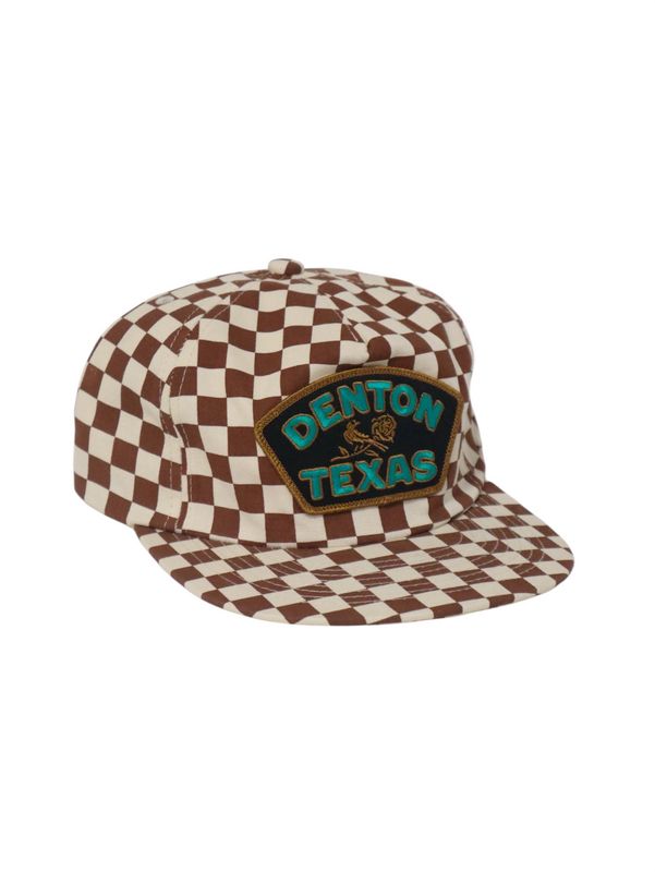 Denton Rose Checkerboard Hat 25 (Rust)