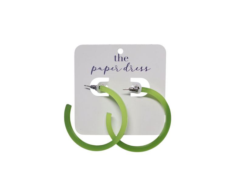 Lime Green Maxi Hoop Earrings