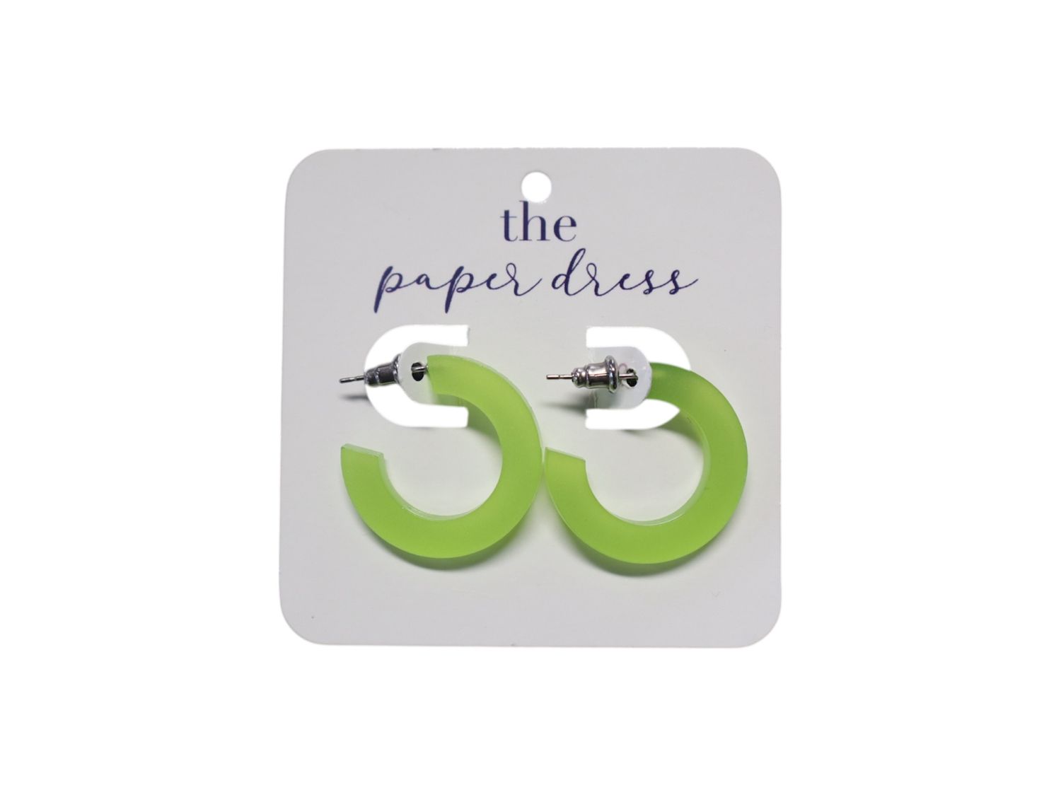 Lime Green Mini Hoop Earrings