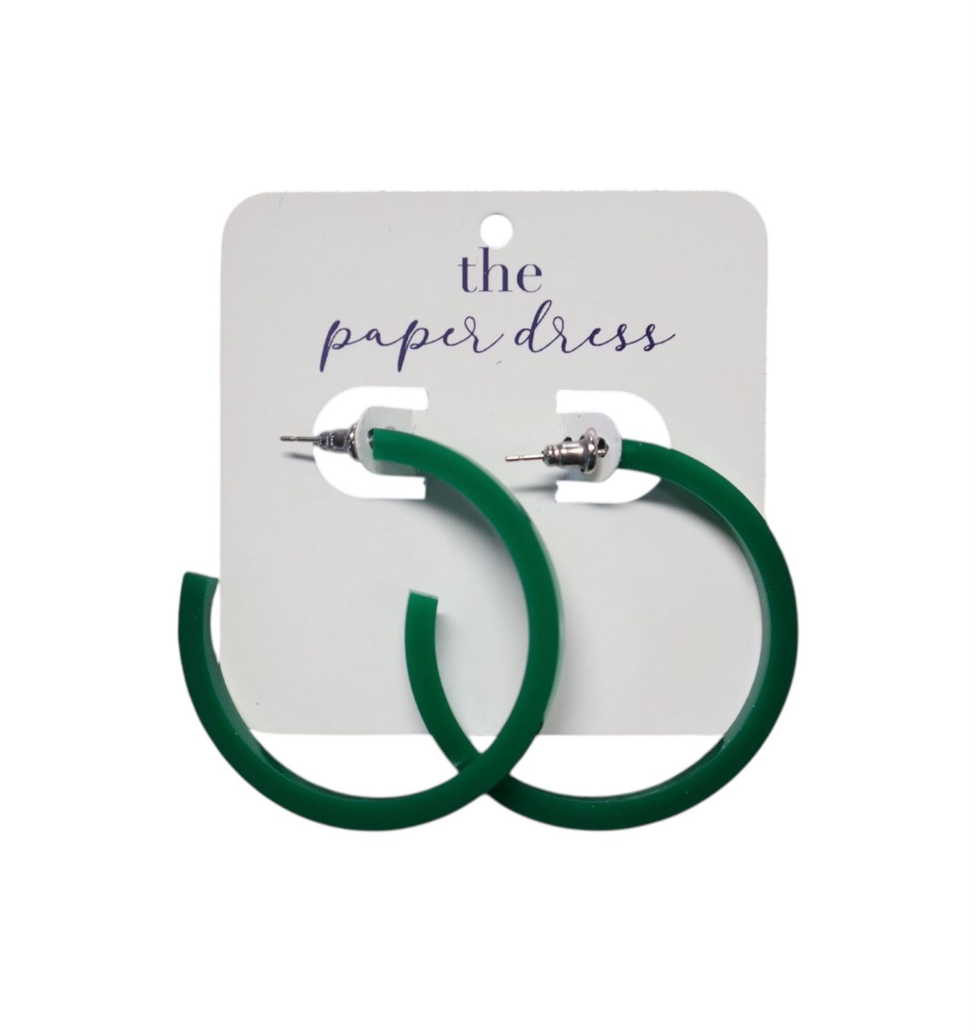 Green Maxi Hoop Earrings