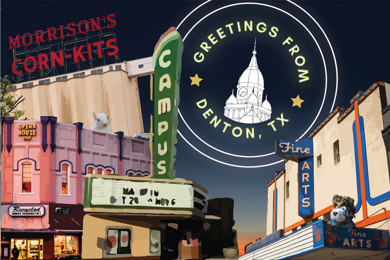 Greetings From Denton Postcard