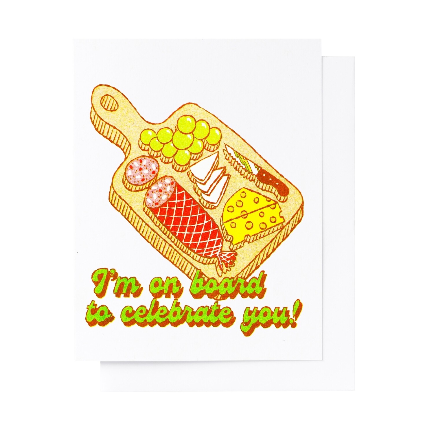 On Board To Celebrate You Risograph Card