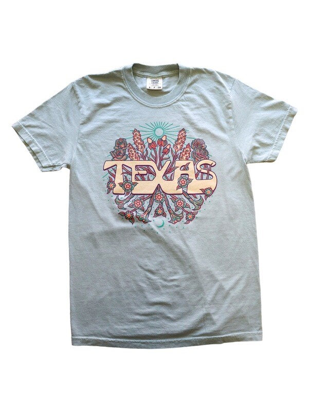 Texas Floral Tee - Bay
