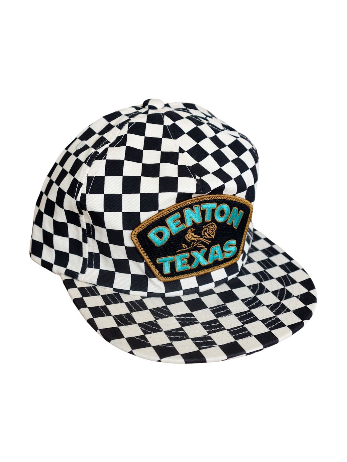 Denton Rose Checkerboard Hat 25 (Black)