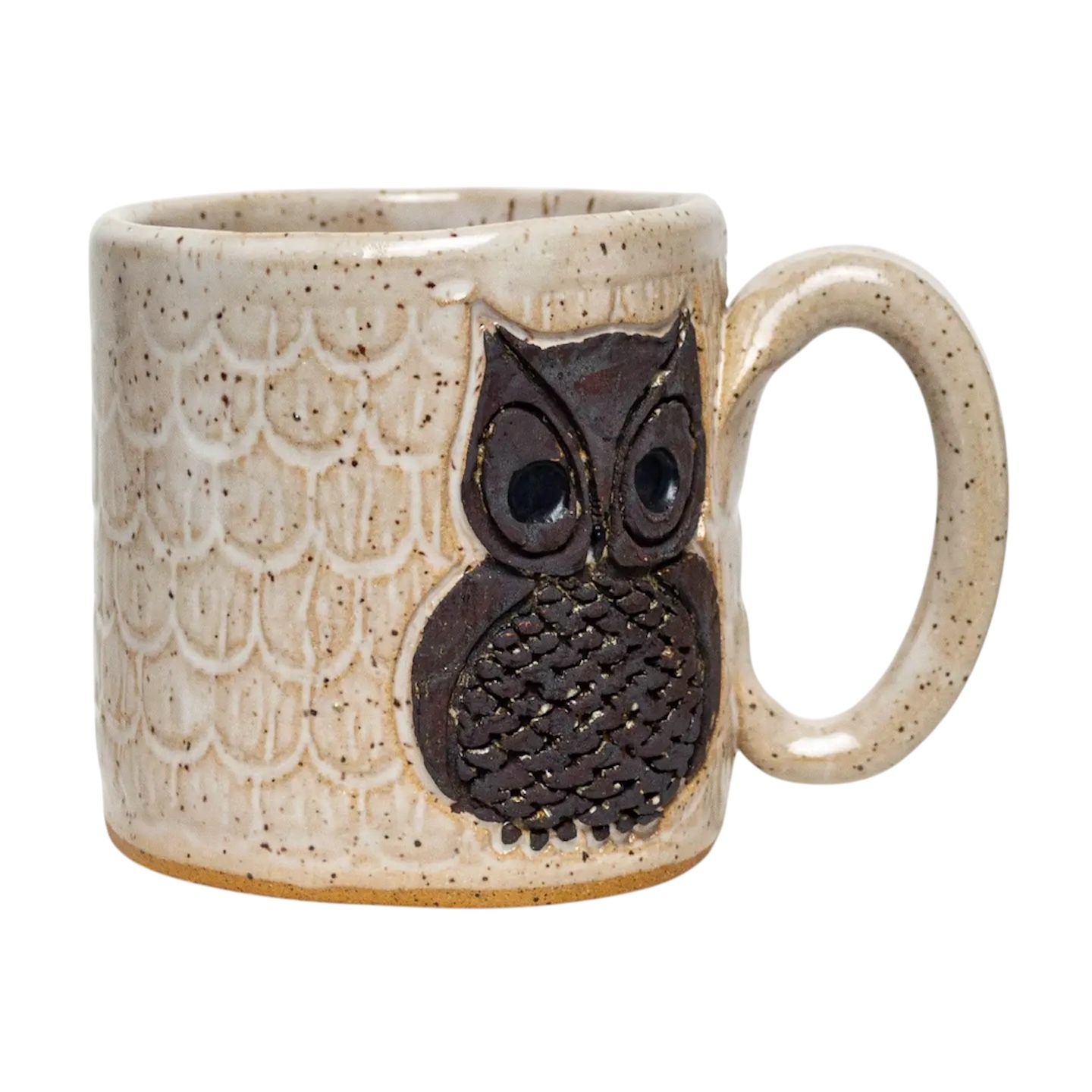 Classic Owl Design Handmade, in Ohio, Ceramic White 10oz Mug