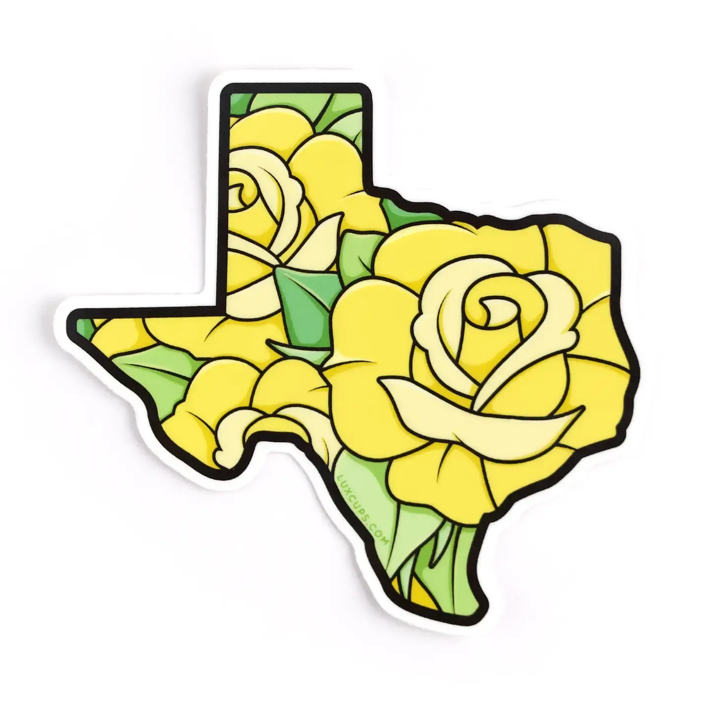 Texas Yellow Rose Sticker