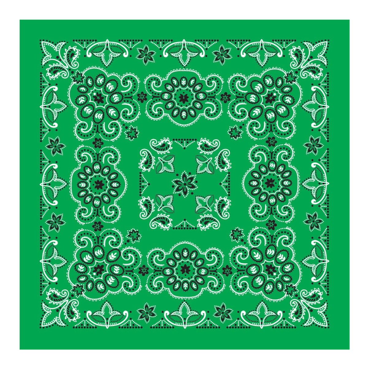 Kelly Green Bandana- Large