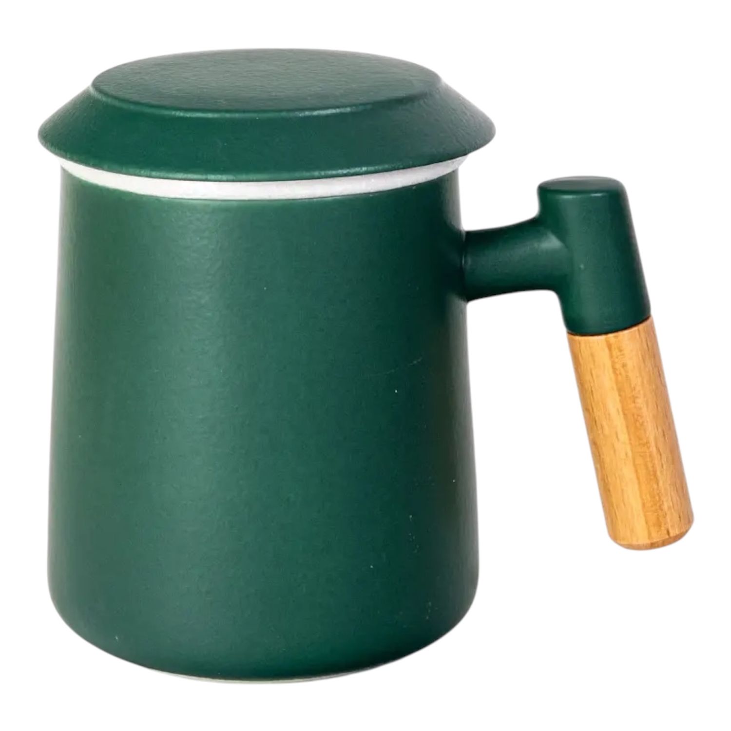15oz Tea Mugs with Lid and Infuser for Loose Leaf Tea Green (4/48)