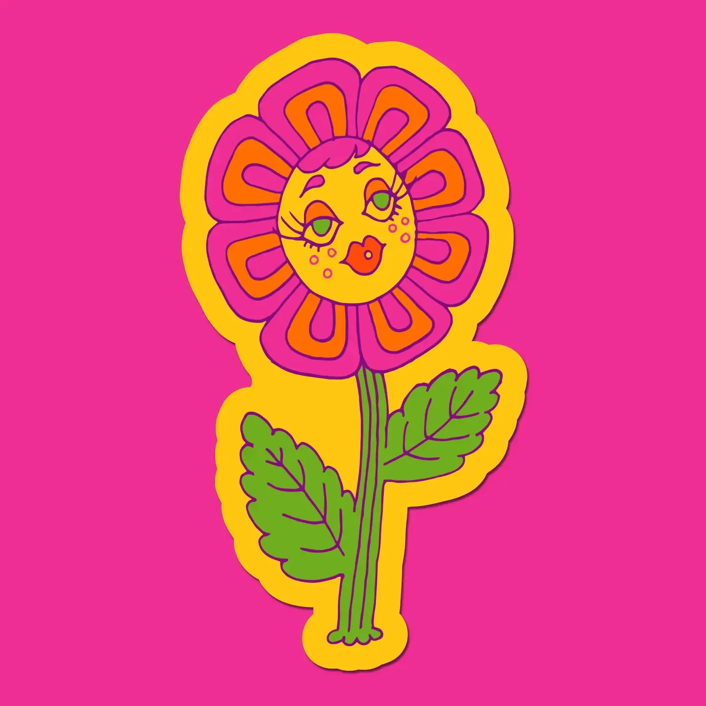 Flower Power Sticker