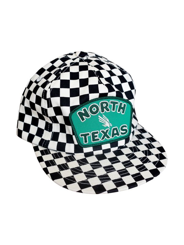 North Texas Black Checkered Hat