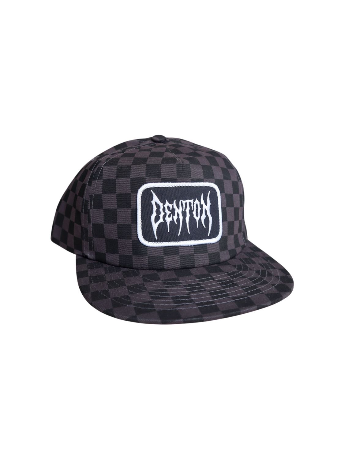 Denton Metal Checkered Hat- Black