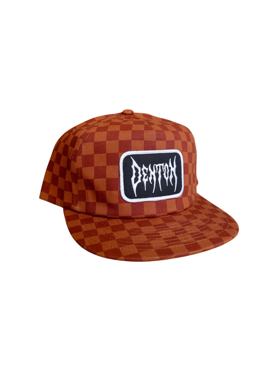 Denton Metal Checkered Hat- Rust
