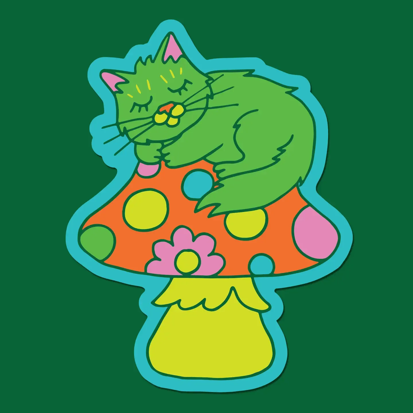 Mushroom Cat Sticker