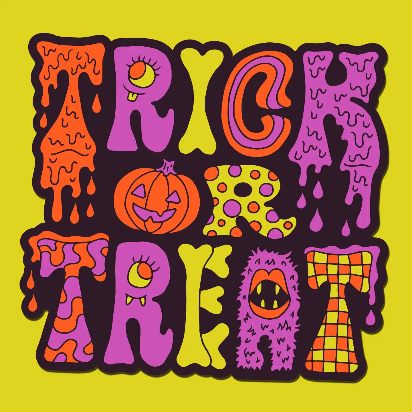 Trick or Treat Sticker