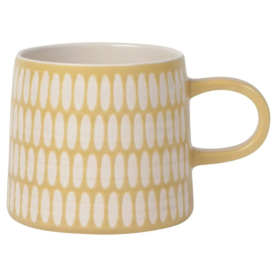 Ochre Imprint Stoneware Mugs 12 oz