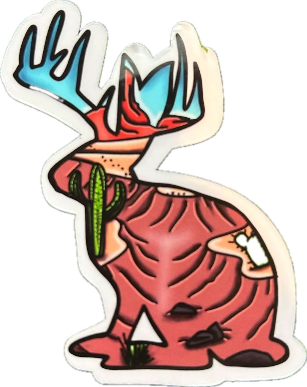 Jackolope Cryptid Vinyl Sticker