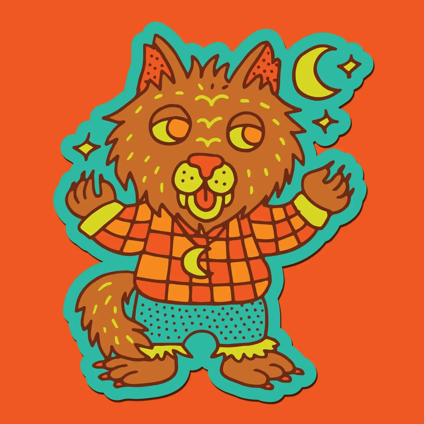 Groovy Werewolf Sticker