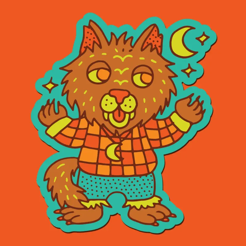 Groovy Werewolf Sticker