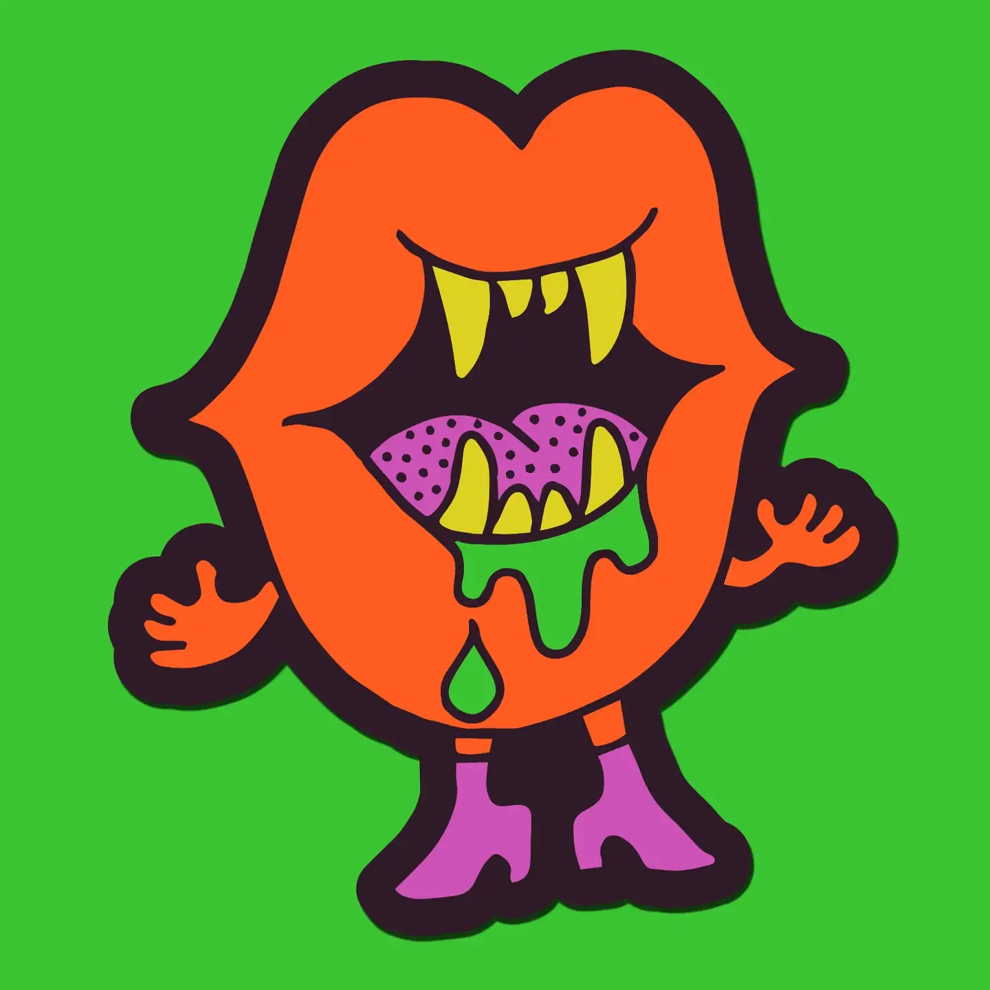 Creepy Mouth Sticker