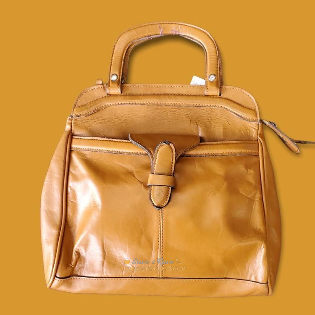 Vintage Leather Top Handle Bag