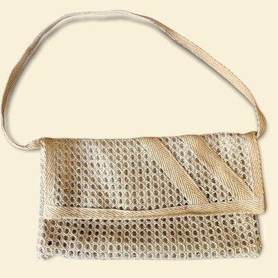 Vintage Woven Soft Clutch Shoulder Bag