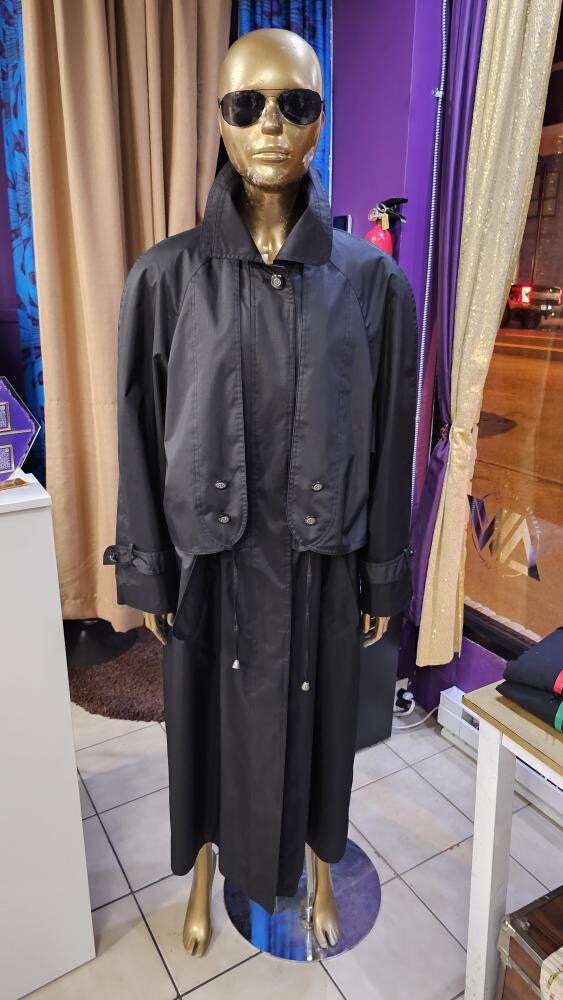 Vintage Women’s Black Rain Trench Coat