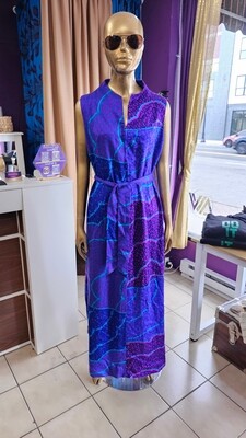 Vintage 60's Kahala For Liberty House Multi Color Maxi Dress