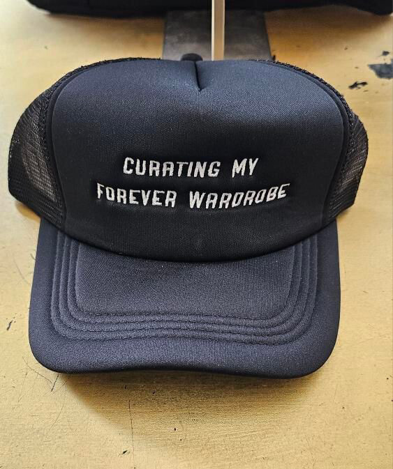 Curated  Trucker Cap, Colors: Black &amp; White