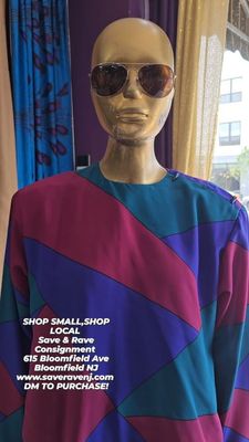 Vintage SASSON Color Block Dress