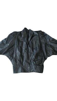 Vintage 80's  Dolman Sleeve  Leather Jacket