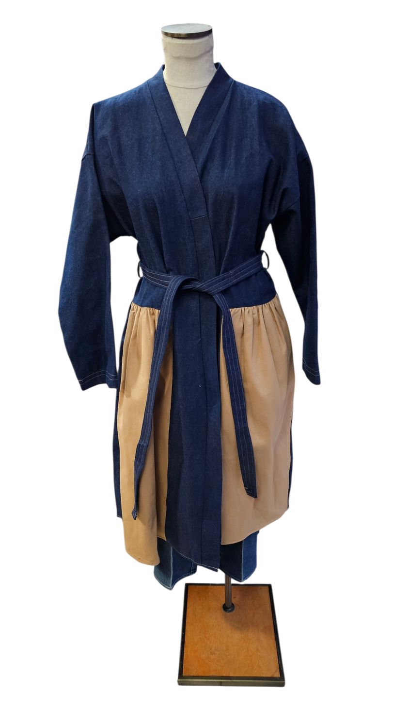 HHOC Denim &amp; Twill  Gathered  Coat