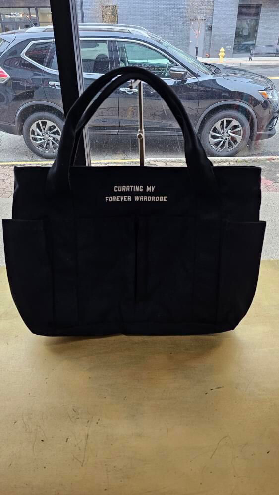 Curated Tote Bag, Colors: Black &amp; White