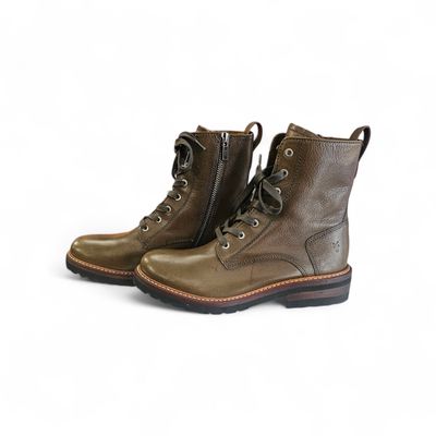 FRYE Ella Moto Lace Up Boots