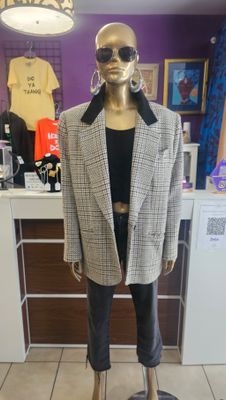 Vintage  Plaid Equestrian Blazer