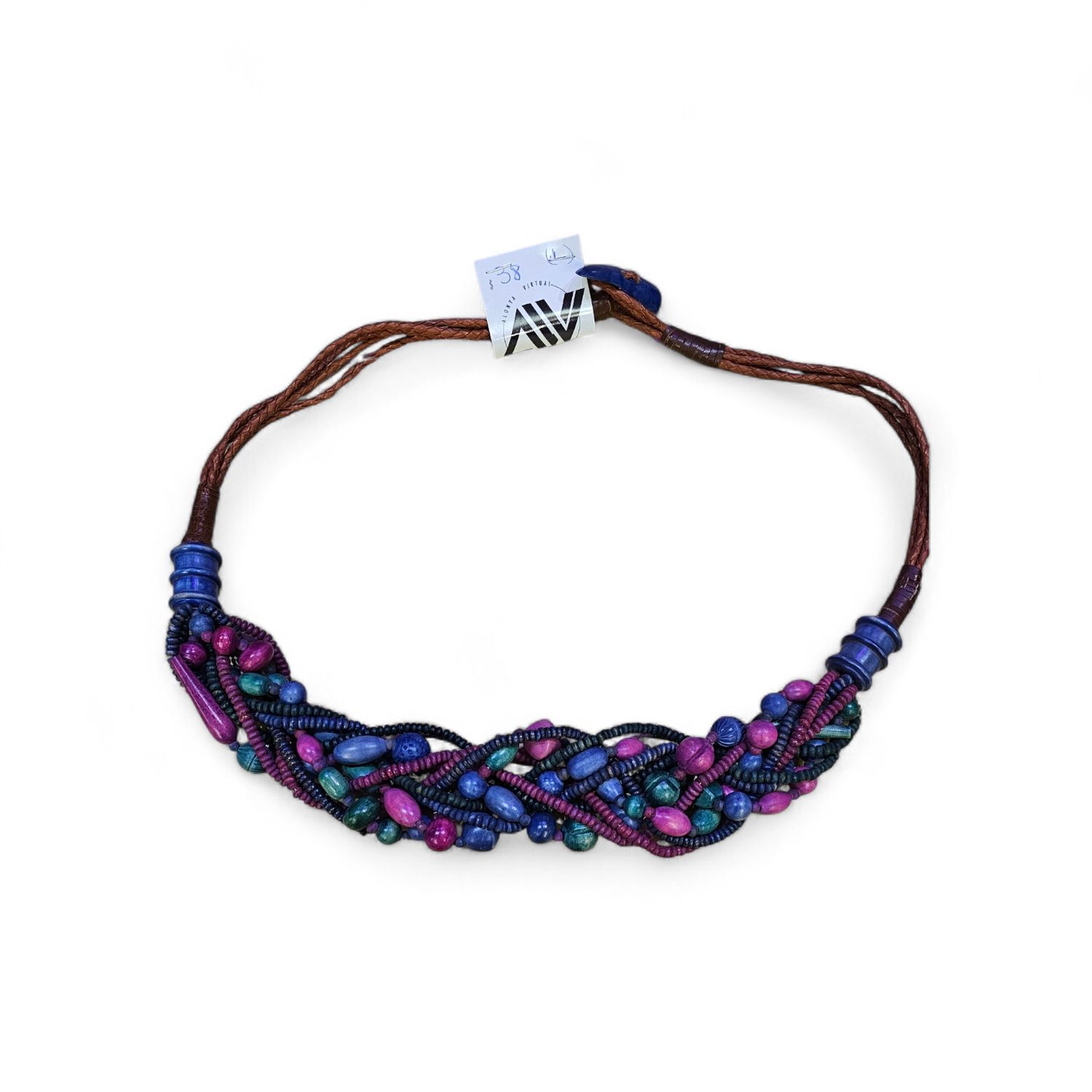 Vintage Multi Color Beaded Belt