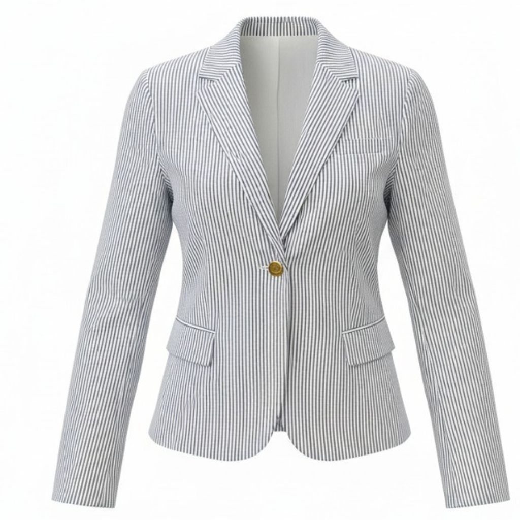 J Crew Seersucker Blazer NWT