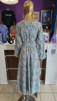 Vintage Floral Maxi Loungewear Dress