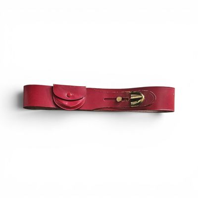 Vintage Red Leather Belt