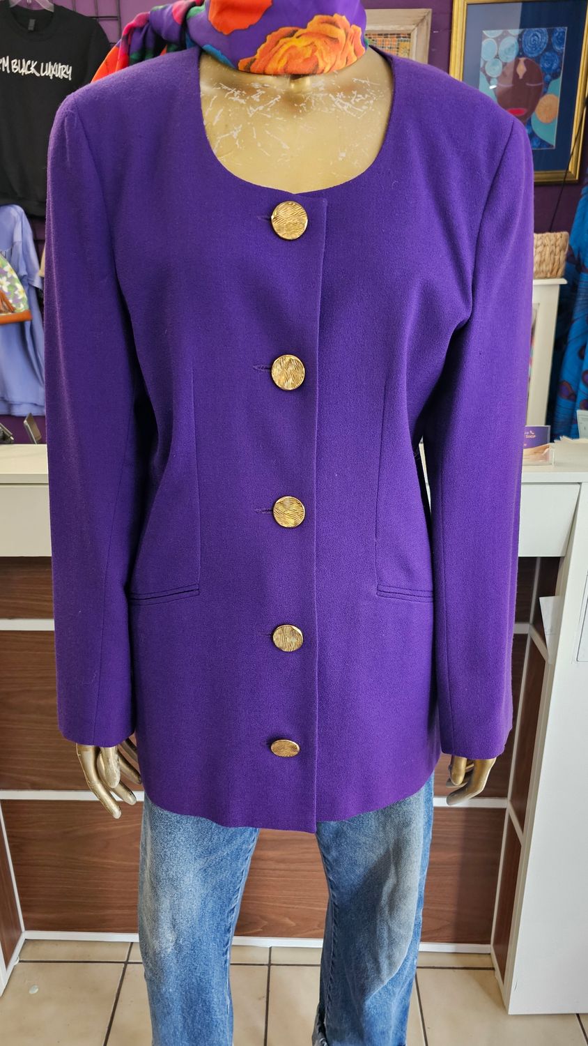 Vintage 80's Statement Button Blazer